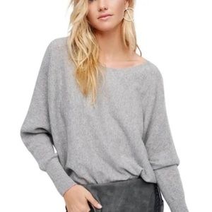 Free People Gray Cashmere Sweater